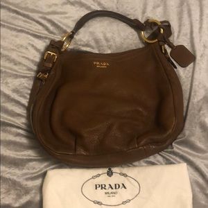 Prada Hobo Daino Leather